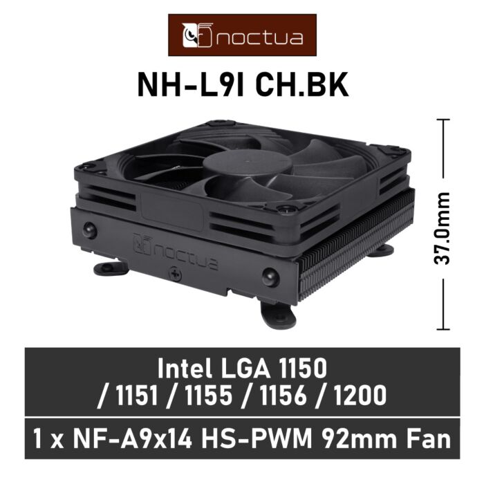 Noctua NH-L9i chromax.black NH-L9I CH.BK Air Cooler by noctua at Rebel Tech