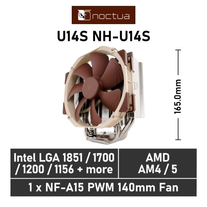 Noctua U14S NH-U14S Air Cooler by noctua at Rebel Tech