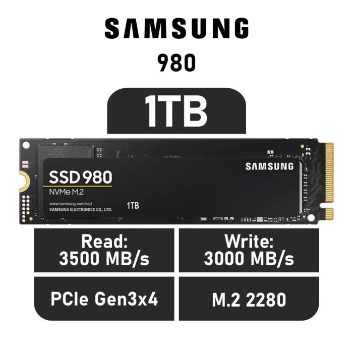 Samsung 980 1TB PCIe Gen3x4 MZ-V8V1T0BW M.2 2280 Solid State Drive by samsung at Rebel Tech