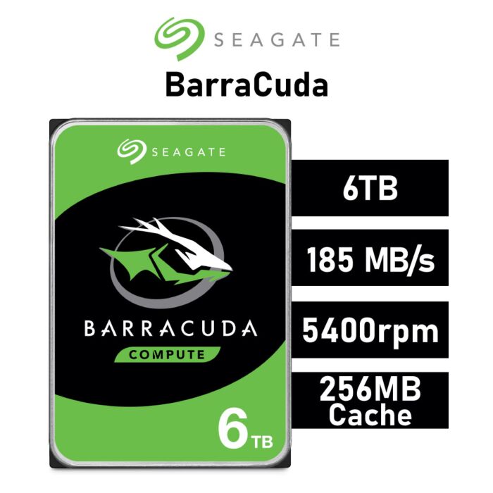 Seagate BarraCuda 6TB SATA6G ST6000DM003 3.5" Hard Disk Drive by seagate at Rebel Tech