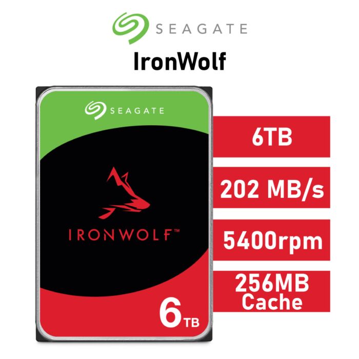 Seagate IronWolf 6TB SATA6G ST6000VN006 3.5" Hard Disk Drive by seagate at Rebel Tech