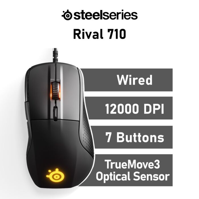 SteelSeries Rival 710 Optical 62334 Wired Gaming Mouse by steelseries at Rebel Tech