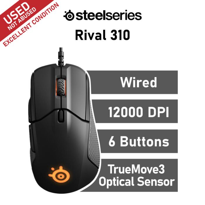 SteelSeries Rival 310 Optical 62433-USED-E Wired Gaming Mouse by steelseries at Rebel Tech