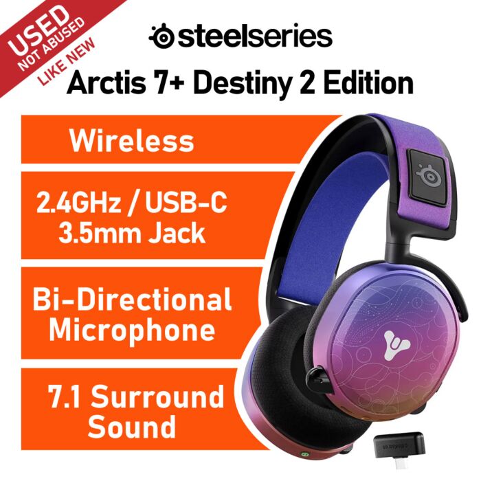 SteelSeries Arctis 7+ Wireless Destiny 2 Lightfall Edition 61477-USED-LN Wireless Gaming Headset by steelseries at Rebel Tech