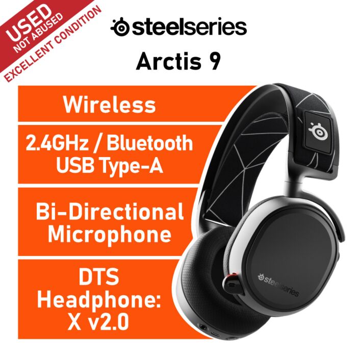 SteelSeries Arctis 9 61484-USED-E Wireless Gaming Headset by steelseries at Rebel Tech