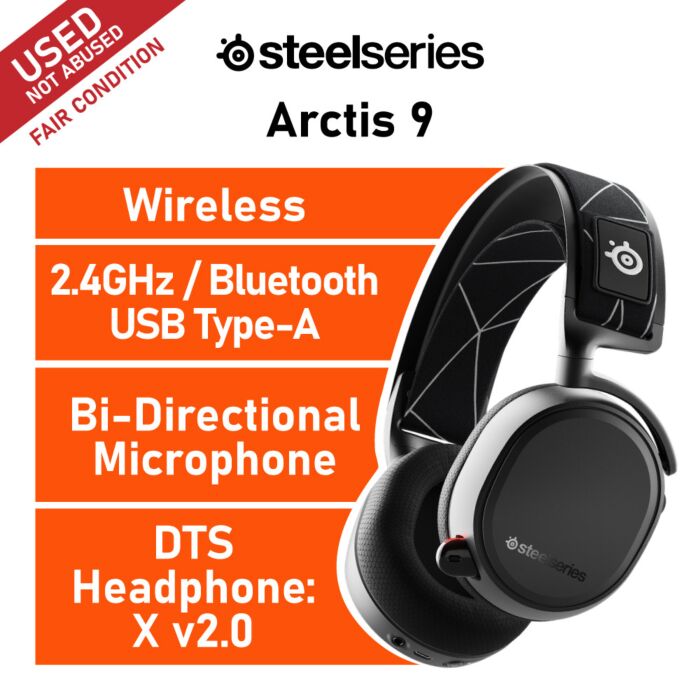 SteelSeries Arctis 9 61484-USED-F Wireless Gaming Headset by steelseries at Rebel Tech