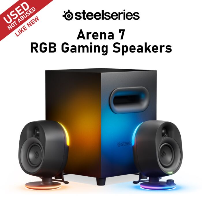 SteelSeries Arena 7 61543-USED-LN Full-Range 2.1 RGB Gaming Speakers by  at Rebel Tech