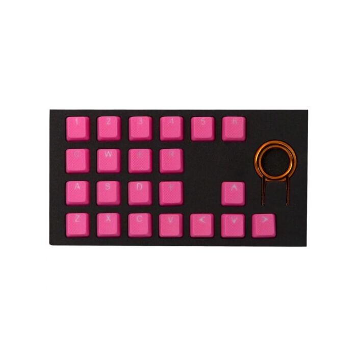 Tai-Hao Rubber Neon Jelly Pink 022C03PK102 Keycap Set by taihao at Rebel Tech