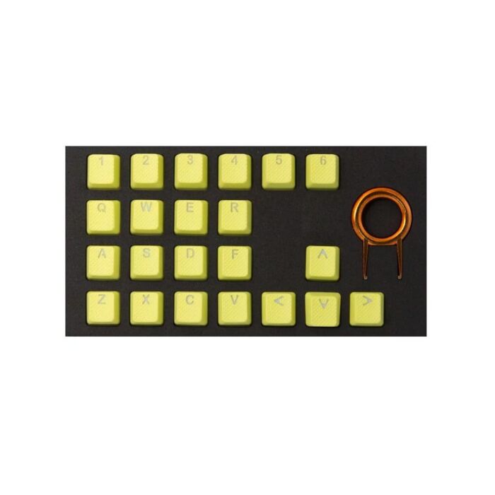 Tai-Hao Rubber Neon Zinc Yellow 022C03YL102 Keycap Set by taihao at Rebel Tech