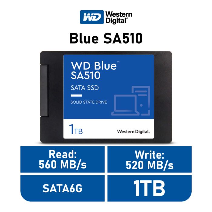 Western Digital Blue SA510 1TB SATA6G WDS100T3B0A 2.5" Solid State Drive by westerndigital at Rebel Tech