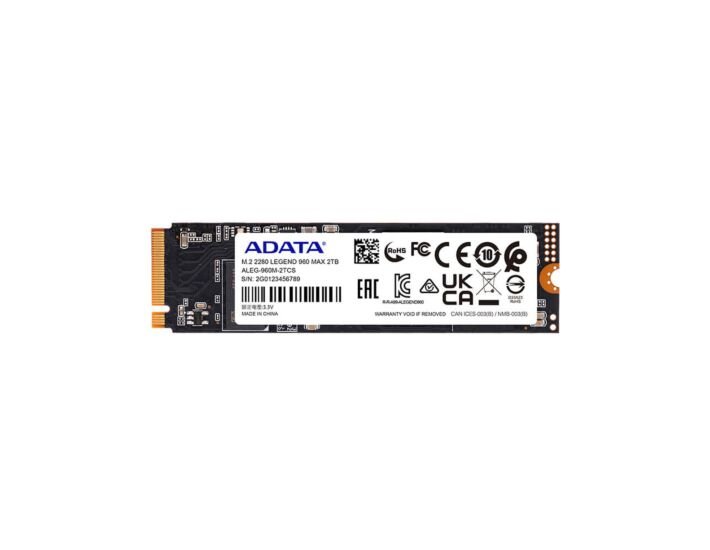 ADATA SSD 1TB PCIe Gen4x4 M.2 2280 LEGEND 960 MAXシリーズ ALEG