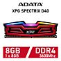 ADATA XPG SPECTRIX D40 8GB DDR4-3600 CL17 1.35v AX4U360038G17-SR40 Desktop Memory by adata at Rebel Tech