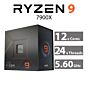AMD Ryzen 9 7900X Raphael 12-Core 4.70GHz AM5 170W 100-100000589WOF Desktop Processor by amd at Rebel Tech