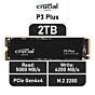 Crucial P3 Plus 2TB PCIe Gen4x4 CT2000P3PSSD8 M.2 2280 Solid State Drive by crucial at Rebel Tech