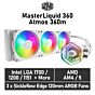 Cooler Master MasterLiquid 360 Atmos 360mm MLX-D36M-A25PZ-RW White Liquid Cooler by coolermaster at Rebel Tech