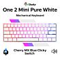 Ducky One 2 Mini Pure White RGB Cherry MX Blue DKON2061ST-CUSPDWWT1 Mini Size Mechanical Keyboard by ducky at Rebel Tech