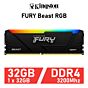 Kingston FURY Beast RGB 32GB DDR4-3200 CL16 1.35v KF432C16BBA/32 Desktop Memory by kingston at Rebel Tech