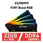 Kingston FURY Beast RGB 32GB Kit DDR4-3600 CL17 1.35v KF436C17BBAK4/32 Desktop Memory by kingston at Rebel Tech