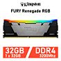 Kingston FURY Renegade RGB 32GB DDR4-3200 CL16 1.35v KF432C16RBA/32 Desktop Memory by kingston at Rebel Tech