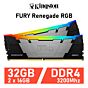 Kingston FURY Renegade RGB 32GB Kit DDR4-3200 CL16 1.35v KF432C16RB1AK2/32 Desktop Memory by kingston at Rebel Tech