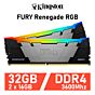 Kingston FURY Renegade RGB 32GB Kit DDR4-3600 CL16 1.35v KF436C16RB1AK2/32 Desktop Memory by kingston at Rebel Tech