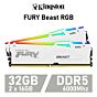 Kingston FURY Beast RGB 32GB DDR5-6000 CL36 1.35v KF560C36BWEAK2-32 Desktop Memory by kingston at Rebel Tech