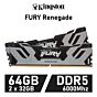 Kingston FURY Renegade 32GB Kit DDR5-6000 CL32 1.35v KF560C32RSK2-32 Desktop Memory by kingston at Rebel Tech