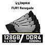 Kingston FURY Renegade 128GB Kit DDR4-3200 CL16 1.35v KF432C16RBK4/128 Desktop Memory by kingston at Rebel Tech