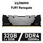 Kingston FURY Renegade 32GB DDR4-3200 CL16 1.35v KF432C16RB/32 Desktop Memory by kingston at Rebel Tech