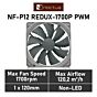 Noctua NF-P12 redux-1700 PWM PWM 120mm PWM NF-P12 REDUX-1700P Case Fan by noctua at Rebel Tech