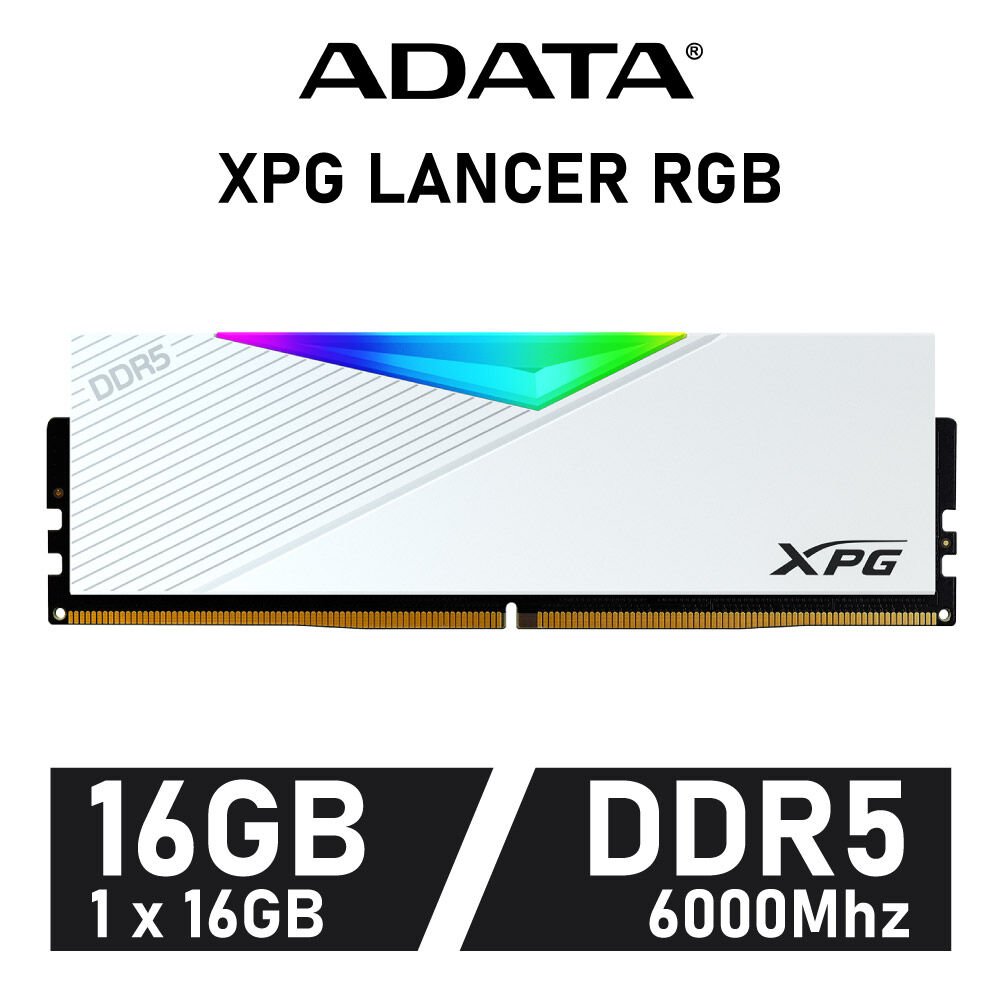 XPG Lancer RGB 16GB (1x16GB) 6000MHz CL30 DDR5 Ram (AX5U6000C3016G