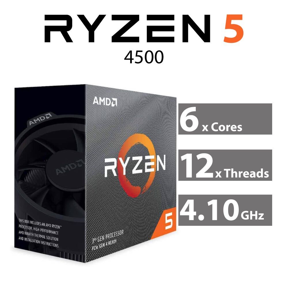 AMD Processeur Ryzen 5 4500 3.6 GHz Argenté