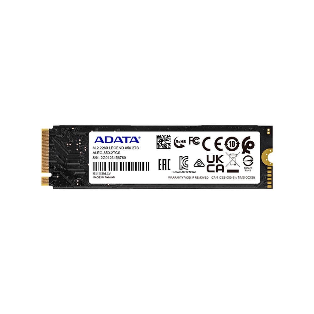 ADATA LEGEND 850 2TB PCIe Gen4x4 ALEG-850-2TCS M.2 2280 Solid State