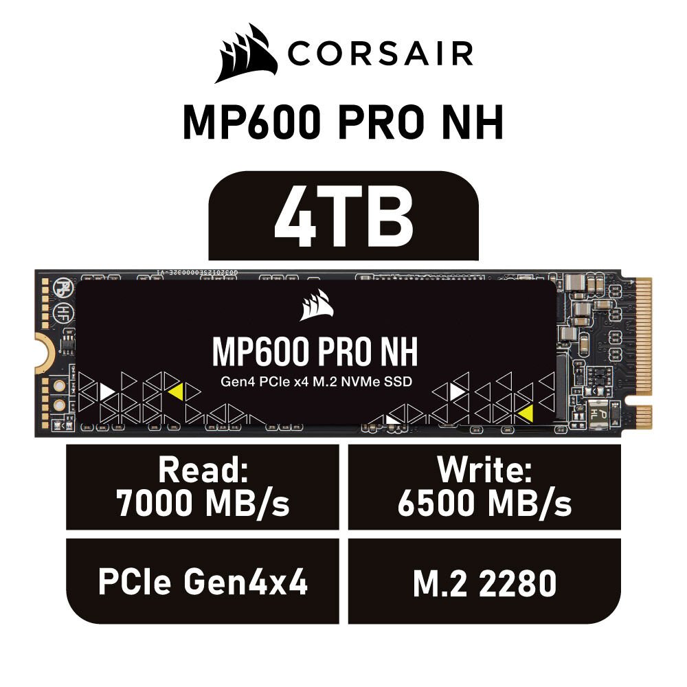 CORSAIR MP600 PRO NH 4TB PCIe Gen4x4 CSSD-F4000GBMP600PNH M.2 2280