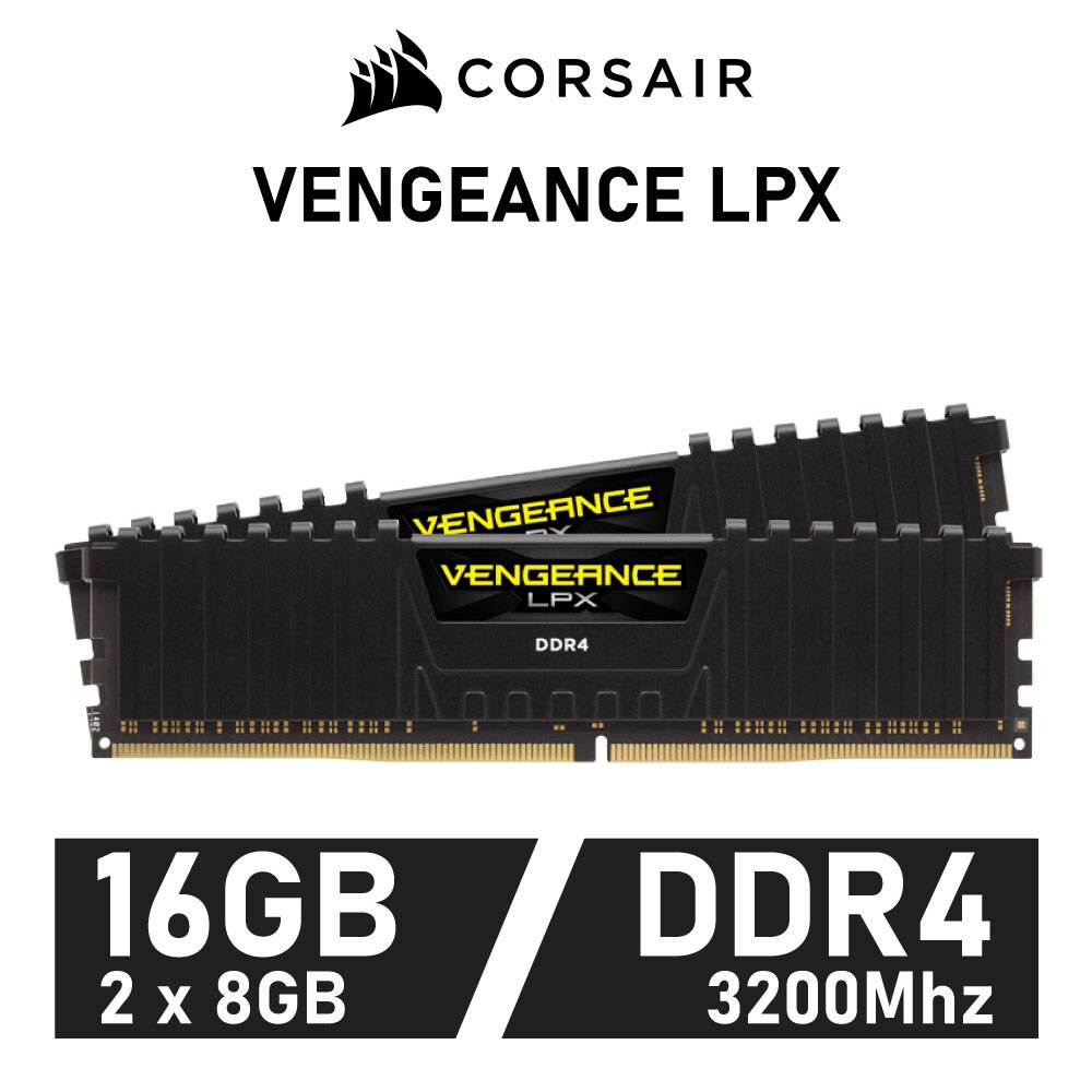 CORSAIR VENGEANCE LPX 16GB Kit DDR4-3200 CL16 1.35v CMK16GX4M2D3200C16