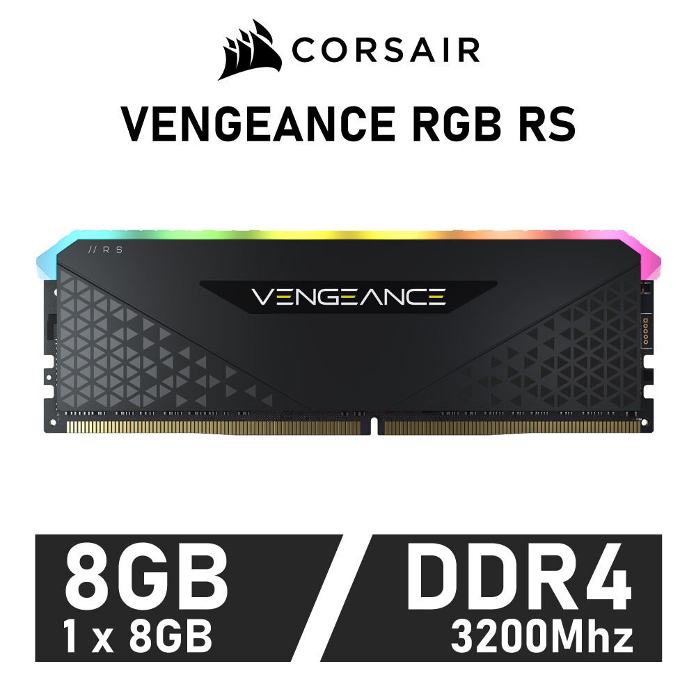 MEMORIA RAM DDR4 8GB 3200MHZ CORSAIR VENGEANCE RGB RS RGB LED,  CMG8GX4M1E3200C16 