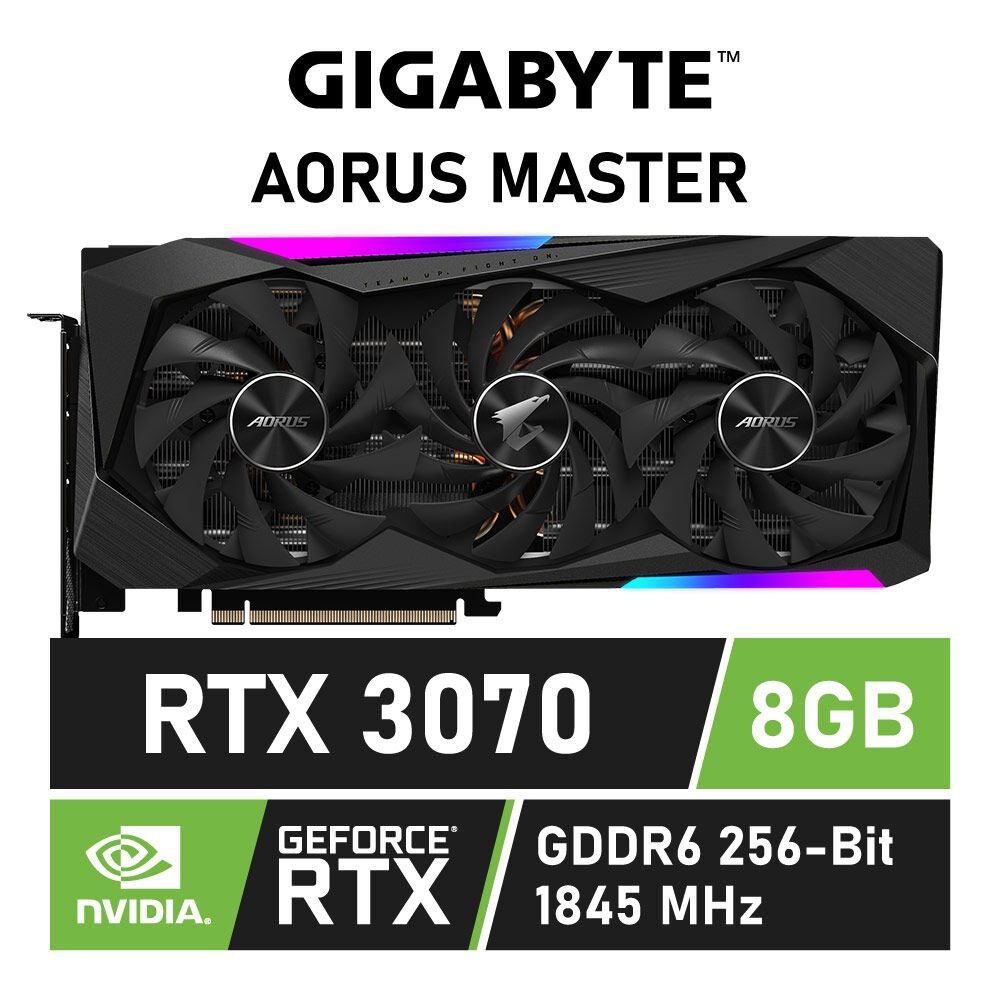 GIGABYTE AORUS GeForce RTX 3070 MASTER 8GB GDDR6 GV-N3070AORUS M-8GD