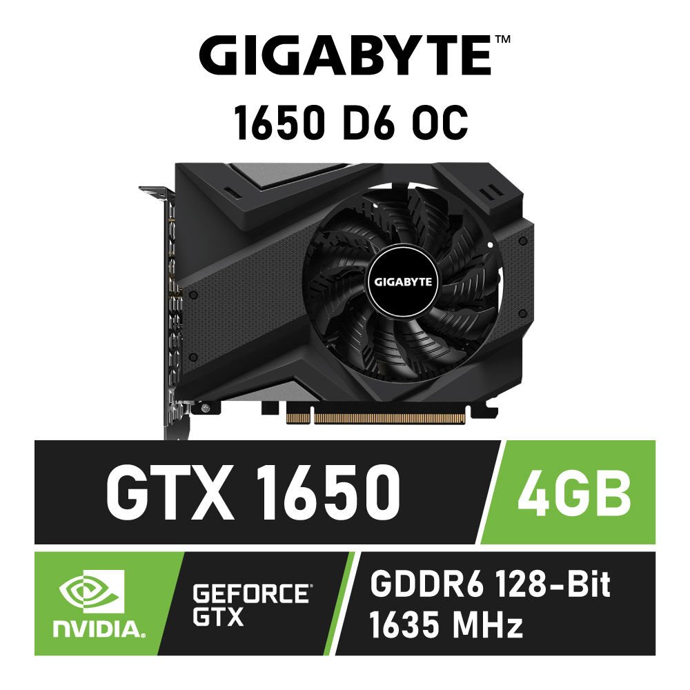 GIGABYTE GeForce GTX 1650 D6 OC 4GB GDDR6 GV-N1656OC-4GD Graphics
