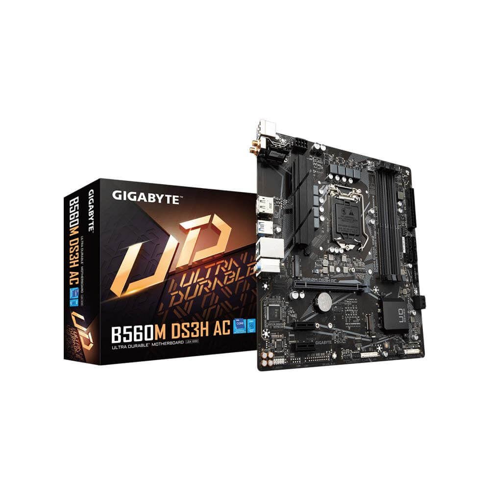 GIGABYTE B560M DS3H AC LGA1200 Intel B560 Micro-ATX Intel Motherboard: