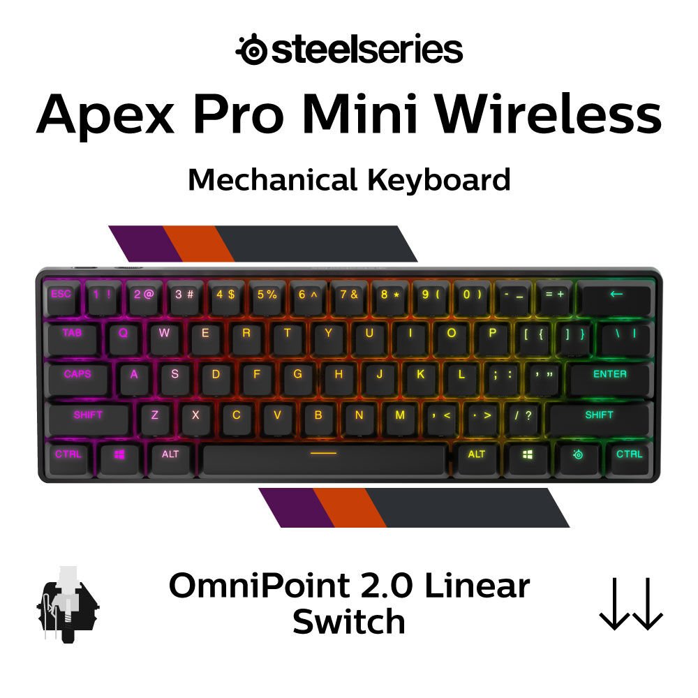  SteelSeries Apex Pro Mini Mechanical Gaming Keyboard